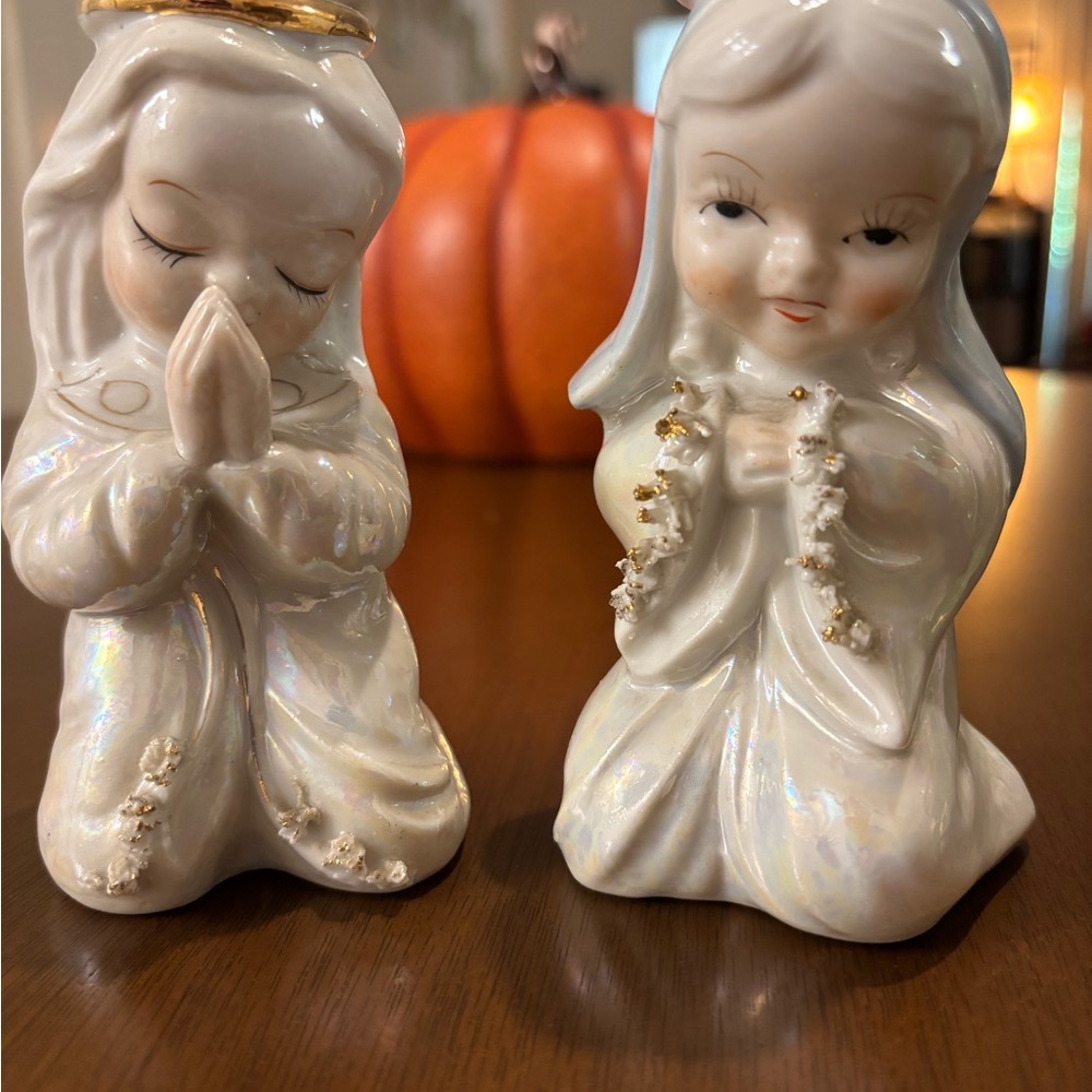 Vintage 1950’s Praying Hand Angel Vase/Candle Holders